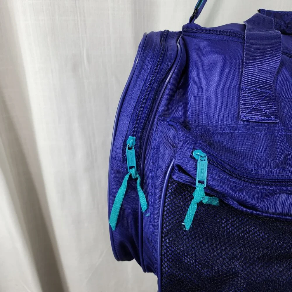 Ultimate Sport Duffle Bag Blue with Teal Accent